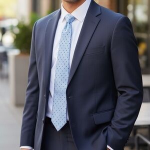 WEEJ Light Blue Polka Dot Tie